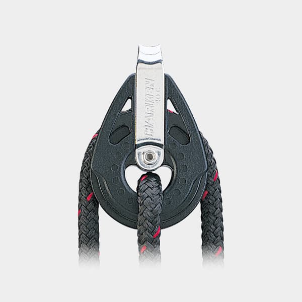Enkelblock Harken Carbo Air 40 mm, fast, glidlagrat, passar tampar Ø6 - 10 mm