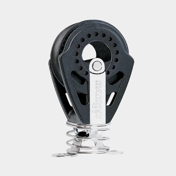Enkelblock Harken Carbo Air 40 mm, stående, glidlagrat, passar tampar Ø6 - 10 mm