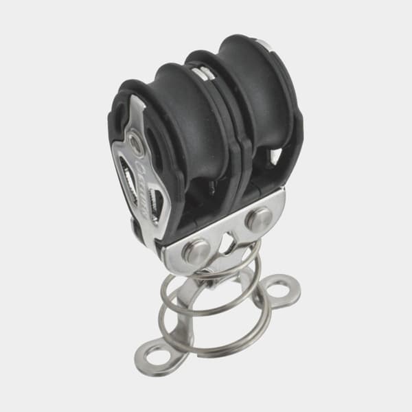 Däcksblock Seldén BBB 20, däcksmonterad, kullagrat, stående, dubbel, passar tampar Ø2 - 6 mm