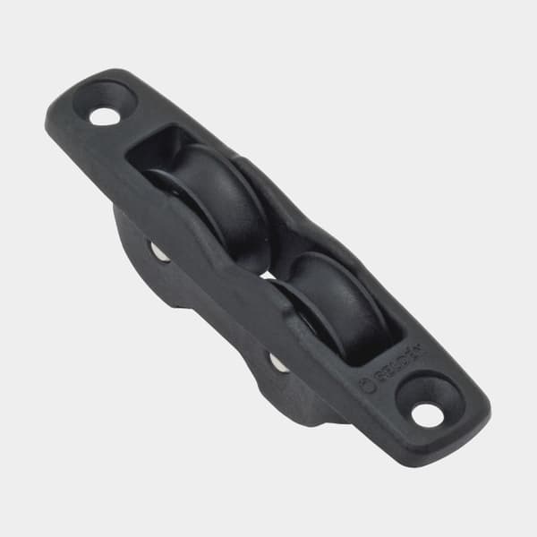 Dubbelblock Seldén BBB 20, monterad genom däck, kullagrat, passar tampar Ø2 - 6 mm