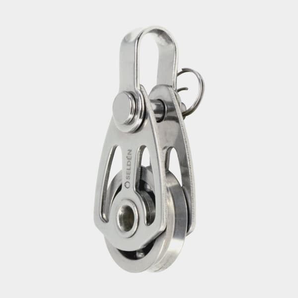 Enkelblock med schackel Seldén BBB 25, fast, kullagrat, passar tamp &amp; vajer Ø1 - 5 mm