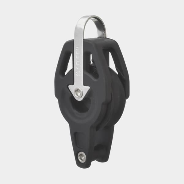 Enkelblock Seldén BBB 30, fast, kullagrat, med hundsvott, passar tampar Ø4 - 8 mm