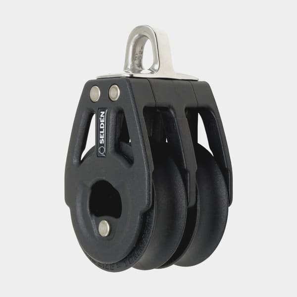 Dubbelblock Seldén BBB 40, fast, kullagrat, passar tampar Ø6 - 10 mm