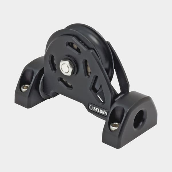 Däcksblock Seldén RBB 60 Flip-Flop, däcksmonterad, rullagrat, passar tampar Ø8 - 12 mm