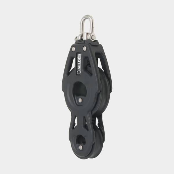 Fiolblock med schackel Seldén BBB 60, fast/roterande, kullagrat, passar tampar Ø6 - 10 mm
