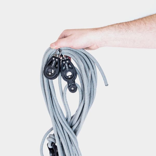 Kicktalja utan skotlås Seldén Tackle 4:1 BBB 40, Ø7 mm x 12 meter, 3 block