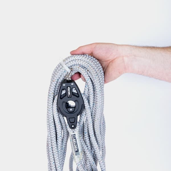 Kicktalja utan skotlås Seldén Tackle 4:1 BBB 60, Ø10 mm x 12 meter, 3 block