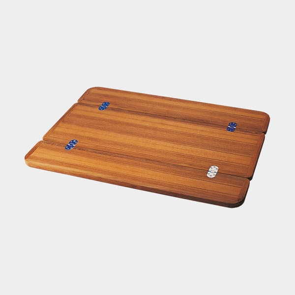 Fällbar bordsskiva i teak Roca Miami, rektangulär, 80 x 60 cm
