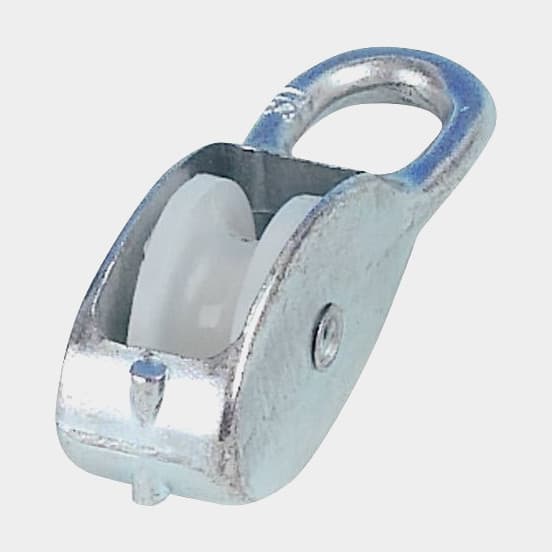 Enkelblock 1852-Marine, aluminium, 65 mm, passar tampar Ø10 - 14 mm
