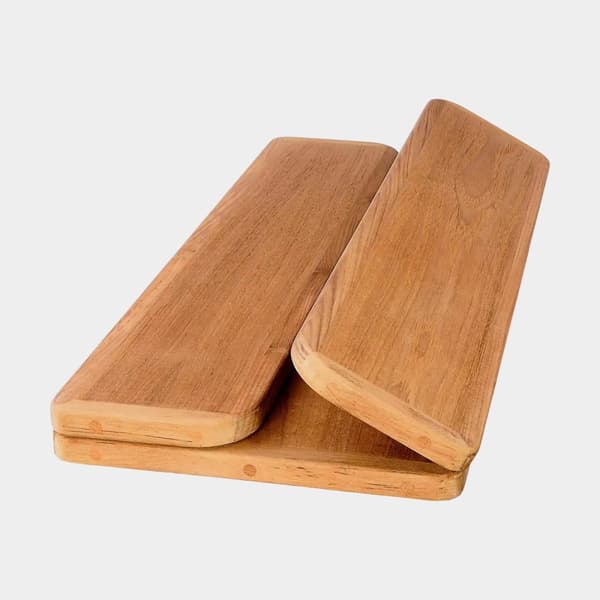 Fällbar bordsskiva i teak Roca Miami, rektangulär, 70 x 60 cm