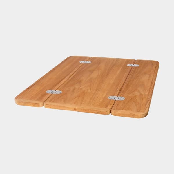 Fällbar bordsskiva i teak Roca Miami, rektangulär, 70 x 60 cm