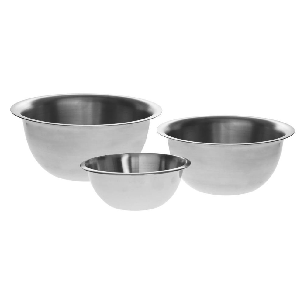 3-pack Skålar i Rostfritt Stål
