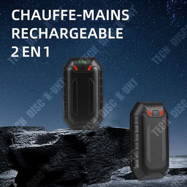 TD Uppladdningsbara handvärmare 2st 2000mAh Trepositionsjustering Uppladdningsbar magnetisk elektrisk handvärmare