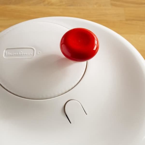 MOULINEX klassisk salladssnurra, kapacitet 5 l, stoppknapp, kompatibel med diskmaskin, tillverkad i Frankrike K1010114