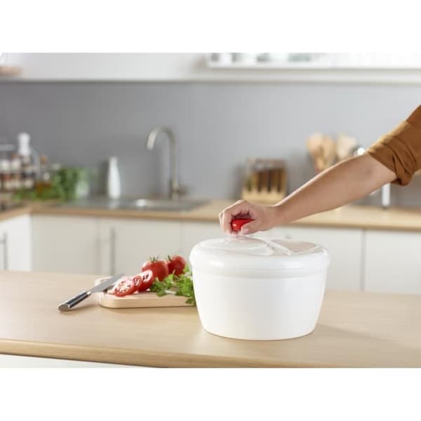 MOULINEX klassisk salladssnurra, kapacitet 5 l, stoppknapp, kompatibel med diskmaskin, tillverkad i Frankrike K1010114