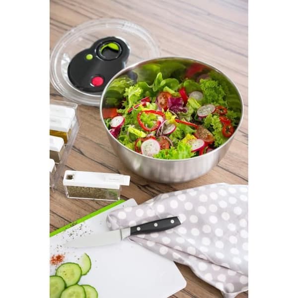 Salladssnurra - EMSA - D: 26,5 cm - 4,5 L - Rostfritt stål - Halkfri bas