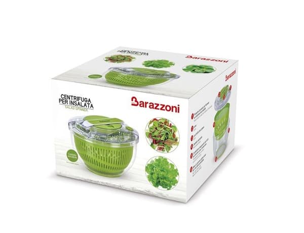 Salladskorg - spinner Barazzoni spa - 8170010 - Barazzoni Salad Centrifuge, Grön, Medium