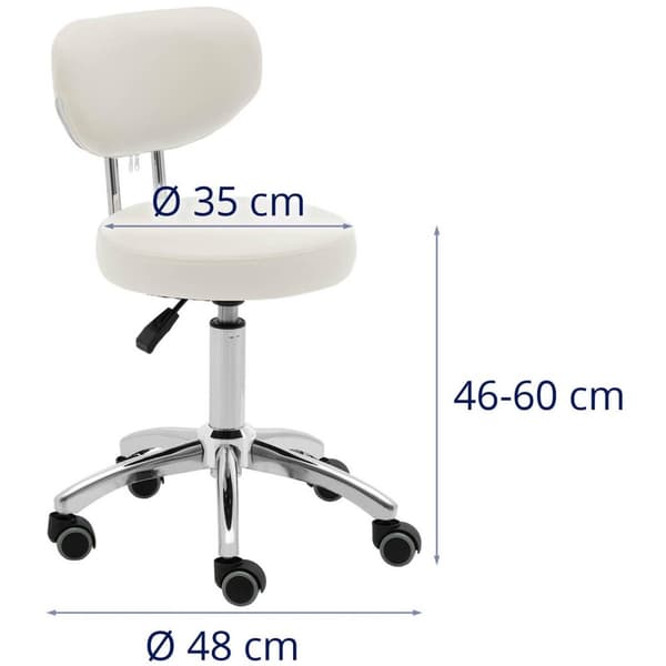 physa Pall med ryggstöd - 46 - 60 cm - 150 kg - beige