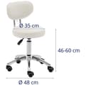 Miniatyrbild 5 av 5: physa Pall med ryggstöd - 46 - 60 cm - 150 kg - beige