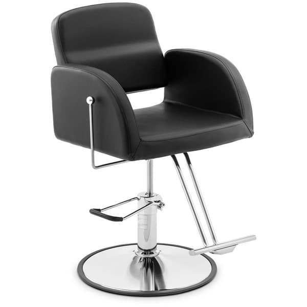 physa Frisörstol med fotstöd - 920–1070 mm - 200 kg - Svart, Silver