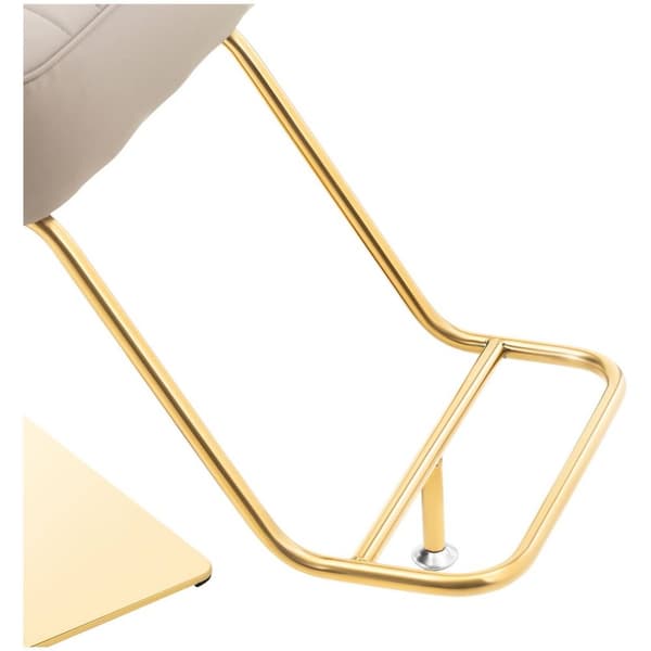 physa Frisörstol med fotstöd - 920–1070 mm - 200 kg - Guld, Grå