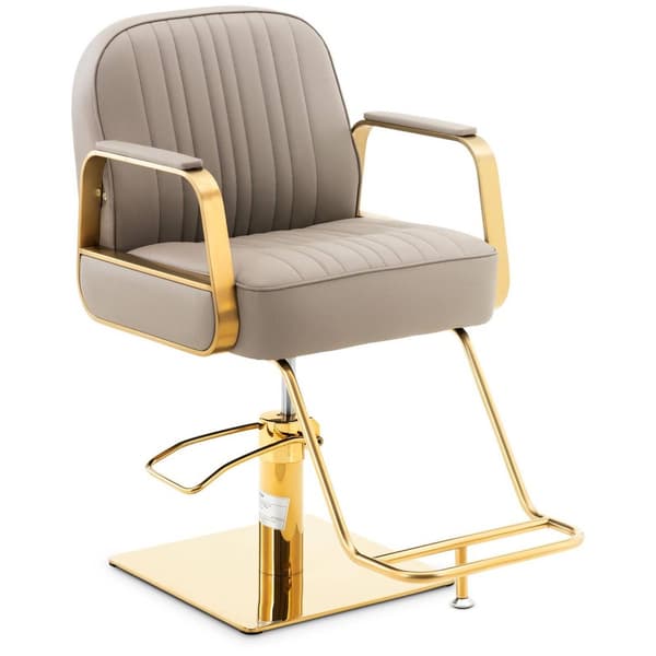 physa Frisörstol med fotstöd - 920–1070 mm - 200 kg - Guld, Grå