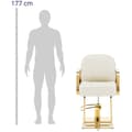 Miniatyrbild 2 av 6: physa Frisörstol med fotstöd - 920–1070 mm - 200 kg - Creme / Guldfärgad