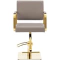 Miniatyrbild 6 av 6: physa Frisörstol med fotstöd - 900–1050 mm - 200 kg - Beige / guldfärgad