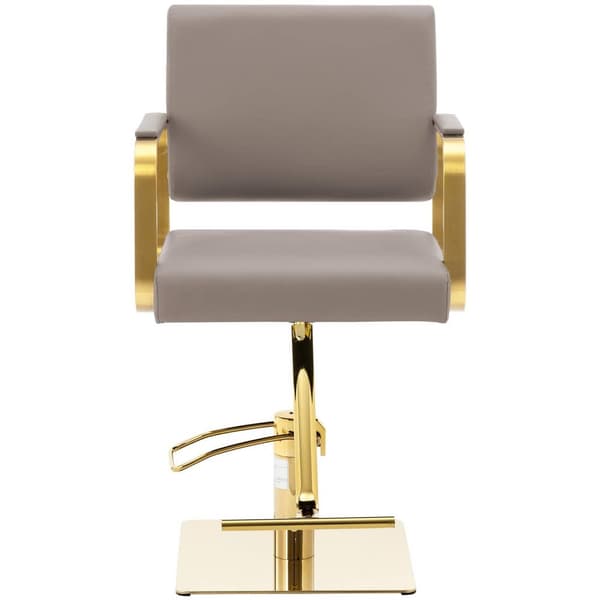 physa Frisörstol med fotstöd - 900–1050 mm - 200 kg - Beige / guldfärgad