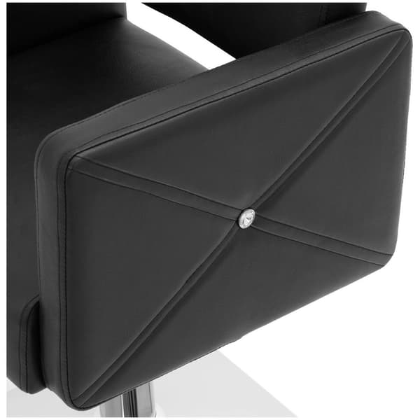 physa Frisörstol Carlisle med fotstöd - Sitthöjd 45–55 cm - 150 kg - Svart