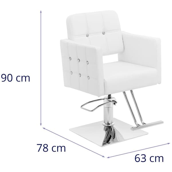 physa Frisörstol Cottam med fotstöd - Sitthöjd 45–55 cm - 150 kg - Rosa