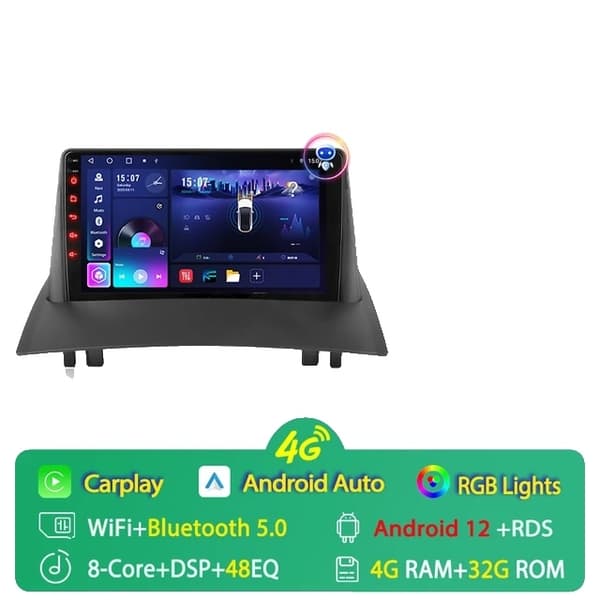 Bilradio, Android 12, Carplay, T3L max-fan-cam