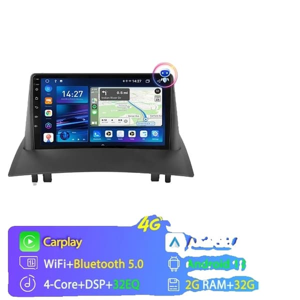 Bilradio, Android 12, Carplay, T3L max-fan-cam