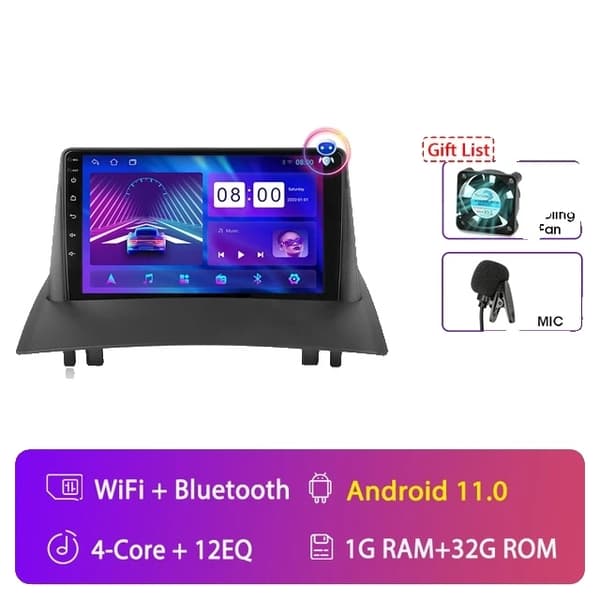 Bilradio, Android 12, Carplay, T3L max-fan-cam T3L-MIC