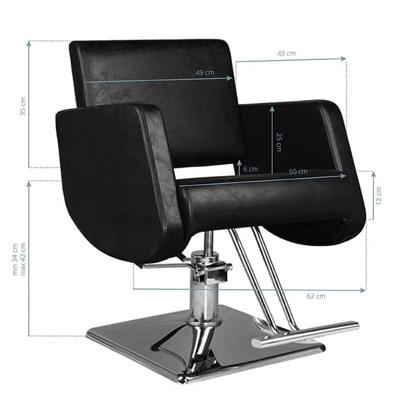 Hair System SM376 musta kampaamotuoli