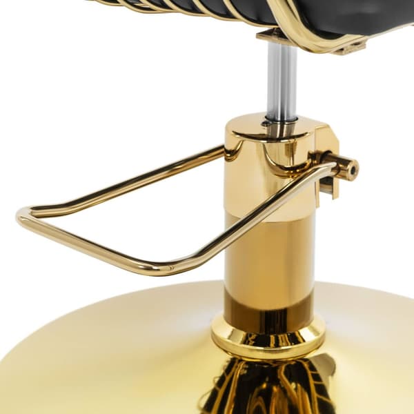physa Frisörstol med fotstöd - 820–950 mm - 200 kg - Svart, Guld
