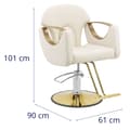 Miniatyrbild 6 av 6: physa Frisörstol med fotstöd - 55–65 cm - 180 kg - Beige