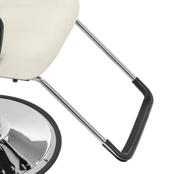 Frisörstol Keswick med huvud- och fotstöd - Sitthöjd 52–64 cm - 150 kg - Beige -
