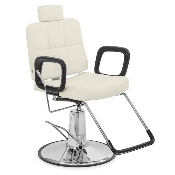 Frisörstol Keswick med huvud- och fotstöd - Sitthöjd 52–64 cm - 150 kg - Beige -