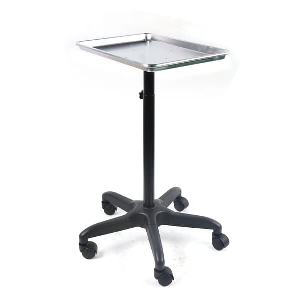 Salongsvagn, Justerbar Höjd 64-108 cm, Hållbar Aluminiumkonstruktion,svart