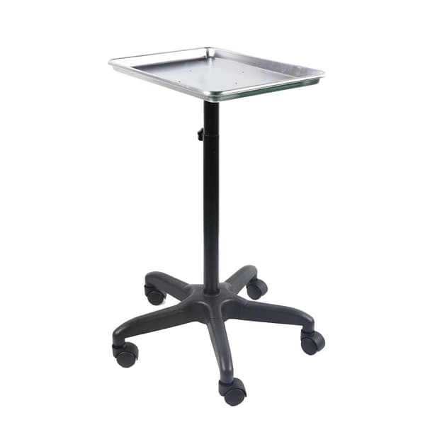 Salongsvagn, Justerbar Höjd 64-108 cm, Hållbar Aluminiumkonstruktion,svart