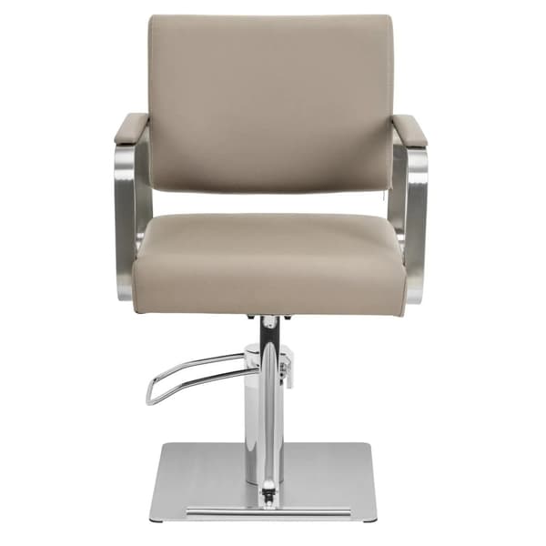 physa - Frisörstol med fotstöd - 50–66 cm - 200 kg - Beige / silver