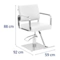 Miniatyrbild 6 av 6: physa - Frisörstol med fotstöd - 50–66 cm - 200 kg - Vit / silver