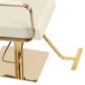 Miniatyrbild 4 av 6: physa - Frisörstol med fotstöd - 50–66 cm - 200 kg - Creme / guld