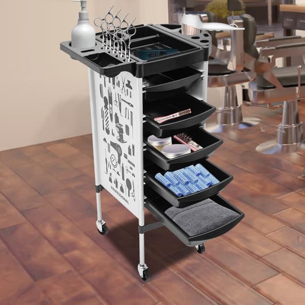 Salon Cart Tool Organiser, 5 Tilavaa Laatikkua, Kestävä Rakenne, Tilaa Säästävä Suunnittelu