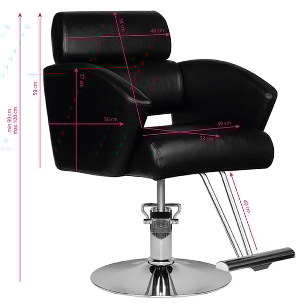 Hair System frisörstol HS02 svart