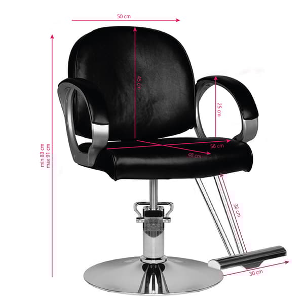 Hair System HS00 svart frisörstol