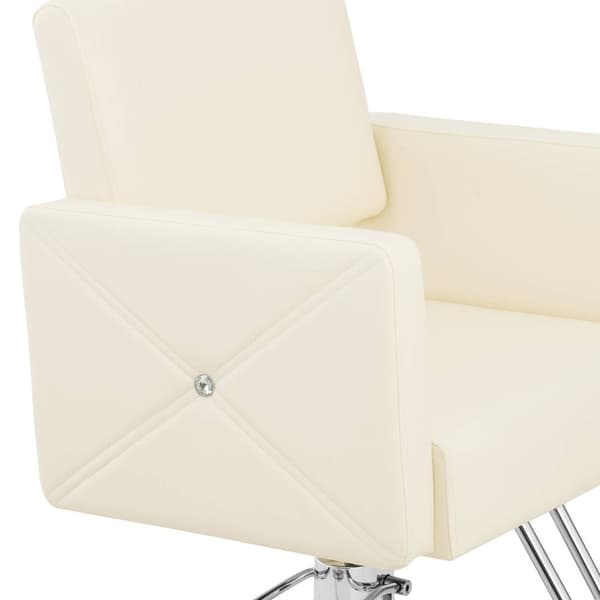 physa - Frisörstol Carlisle med fotstöd - Sitthöjd 45–55 cm - 150 kg - Beige