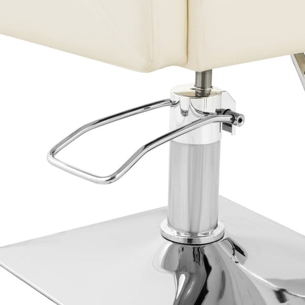 physa - Frisörstol Carlisle med fotstöd - Sitthöjd 45–55 cm - 150 kg - Beige