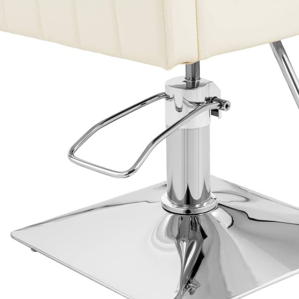 physa - Frisörstol Ribbleton med fotstöd - Sitthöjd 45–55 cm - 150 kg - Creme